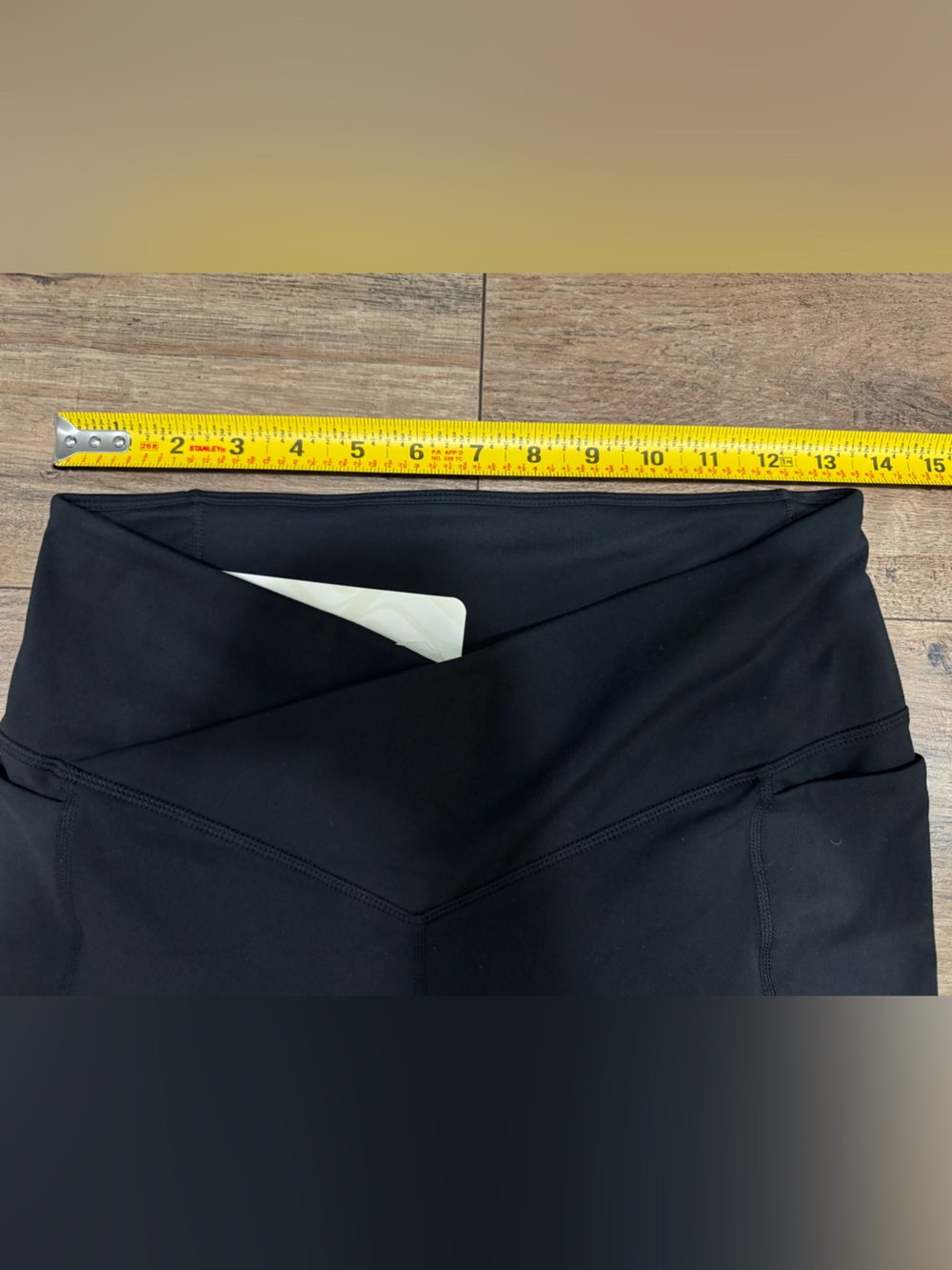 *NWT Fabletics Oasis PureLux High-Waisted Crossover Flare Black Leggings - Picture 12 of 12